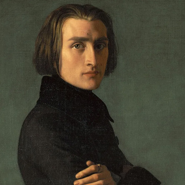 schilderij jonge Liszt